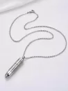 Stainless Steel Bullet Cross Prayer Pendant Necklace