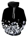Stones 3d Print Kangaroo Pocket Hoodie