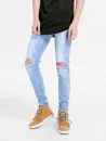 Stretchy Destroyed Hole Skinny Jeans