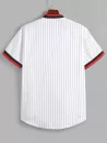 Striped California Printed Baseball Shirt