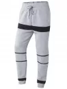 Striped Color Splicing Drawstring Beam Feet Jogger Pants