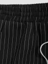 Striped Pattern Drawstring Casual Shorts