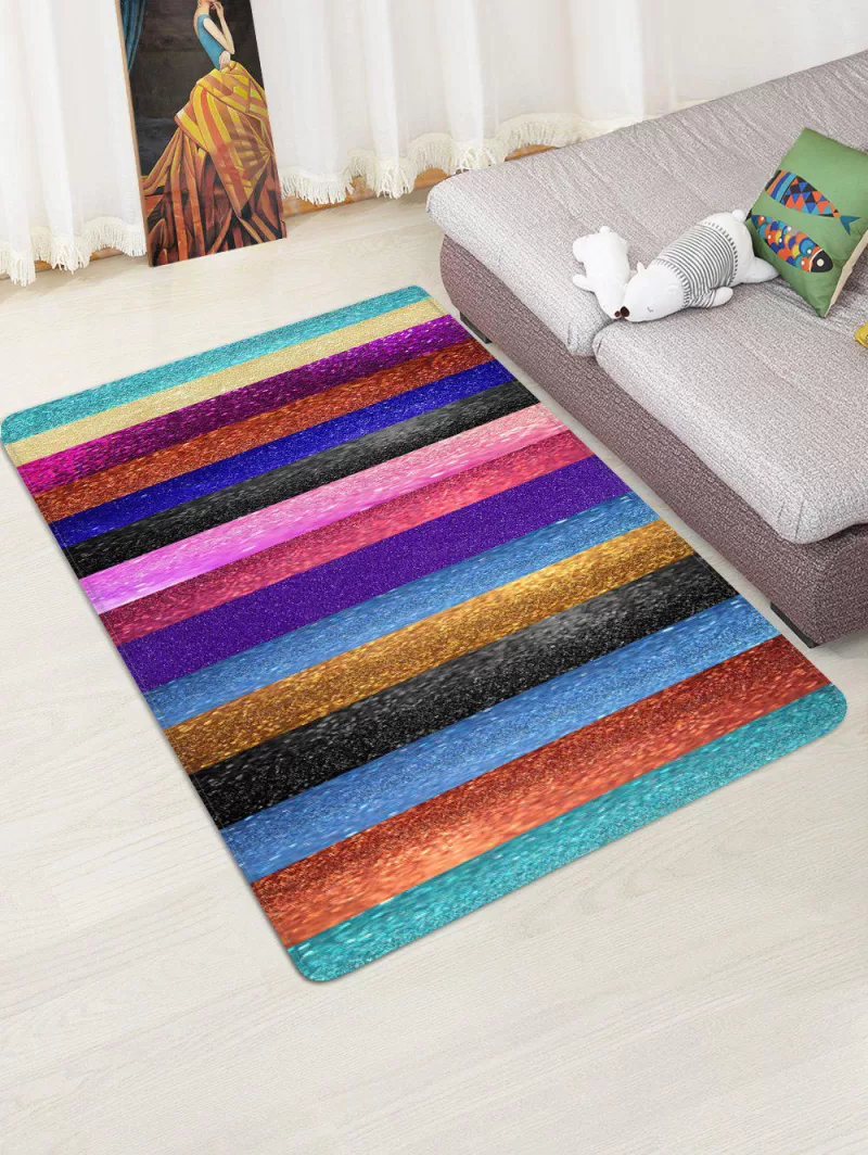 Striped Print Design Floor Mat