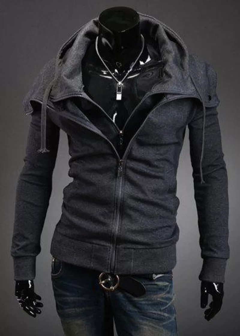 Stylish Faux Twinset Slimming Hooded Thicken Long Sleeve Cotton Blend Men's Coat