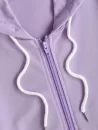 Sweat Zip Up Hoodie And Drawstring Shorts Set