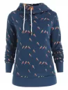 Sweet Style Long Sleeve Hooded Little Bird Print Women's Hoodie
