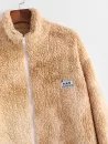 Tie Dye Fluffy Fuzzy Faux Fur Zip Teddy Jacket