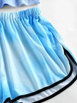 Tie Dye Ribbed Dolphin Shorts Set