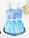 Tie Dye Ribbed Dolphin Shorts Set