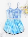 Tie Dye Ribbed Dolphin Shorts Set