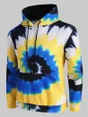 Tie Dye Swirl Print Front Pocket Hoodie