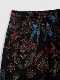 Tribal Print Bermuda Drawstring Shorts