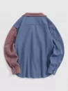Two Tone Double Pockets Wool Blend Shacket