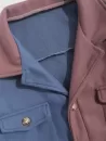 Two Tone Double Pockets Wool Blend Shacket