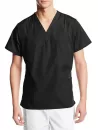 V Neck Pockets Short Sleeve Scrub Shirt