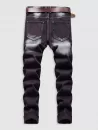 Vintage Ripped Button Zipper Fly Pockets Jeans