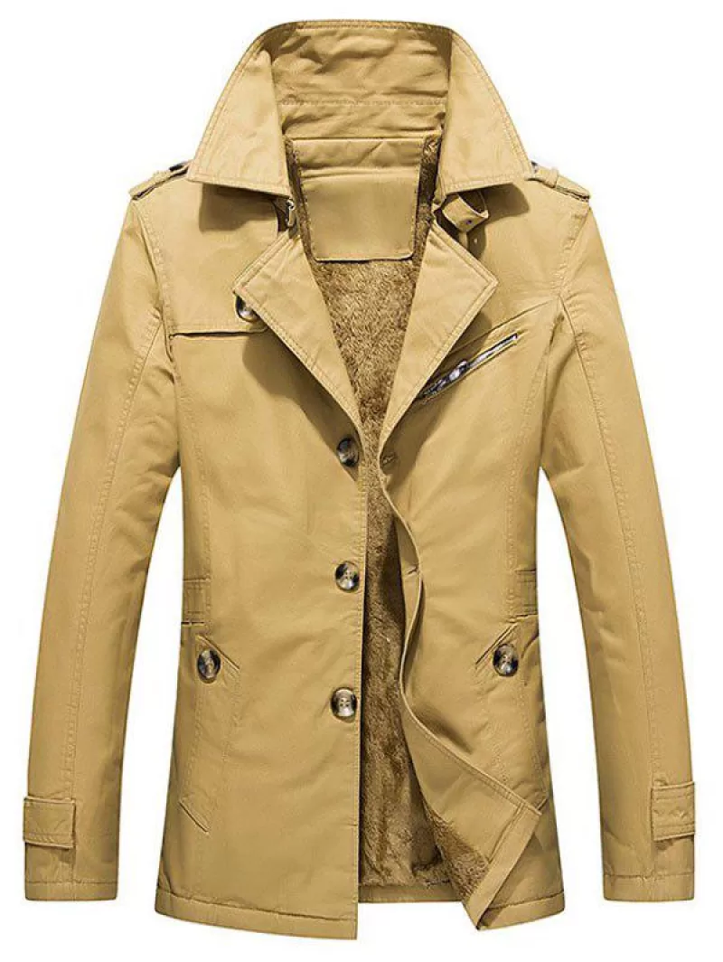 Winter Fluffy Lined Button Up Jacket