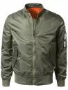 Zip Up Bomber Jacket With Flap Pocket