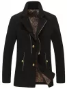 Zipper Design Single Breasted Woolen Coat
